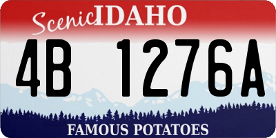 ID license plate 4B1276A