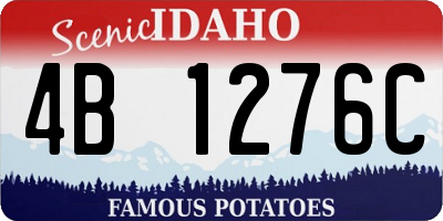 ID license plate 4B1276C