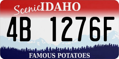 ID license plate 4B1276F