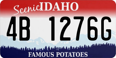 ID license plate 4B1276G