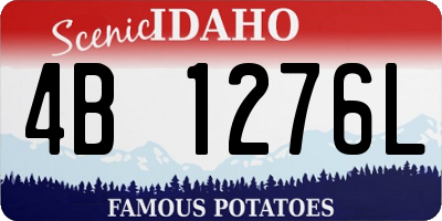 ID license plate 4B1276L