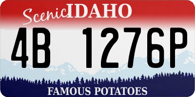ID license plate 4B1276P