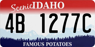 ID license plate 4B1277C