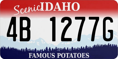 ID license plate 4B1277G