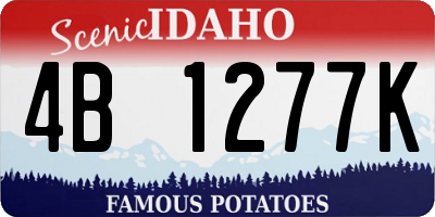 ID license plate 4B1277K