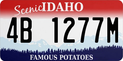 ID license plate 4B1277M