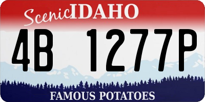 ID license plate 4B1277P