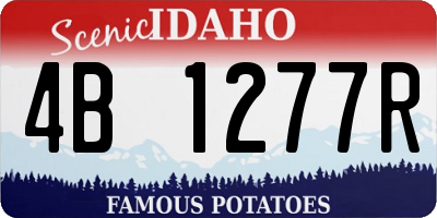 ID license plate 4B1277R