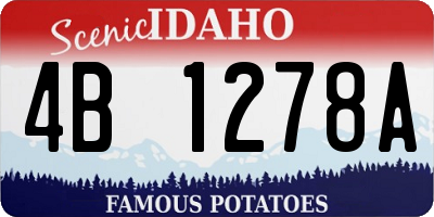 ID license plate 4B1278A