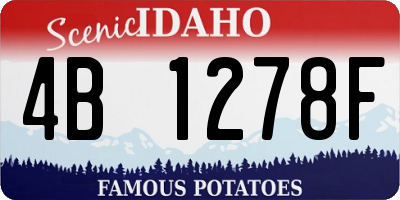 ID license plate 4B1278F