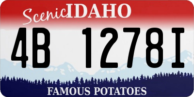 ID license plate 4B1278I