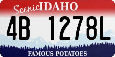 ID license plate 4B1278L