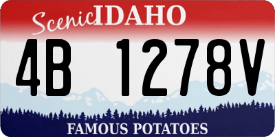 ID license plate 4B1278V