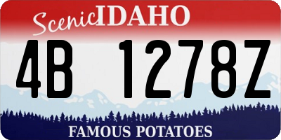 ID license plate 4B1278Z