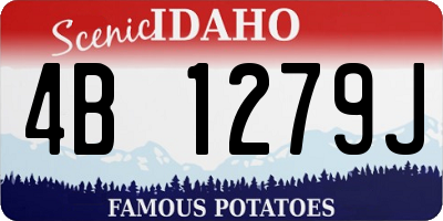 ID license plate 4B1279J