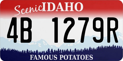 ID license plate 4B1279R