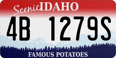 ID license plate 4B1279S