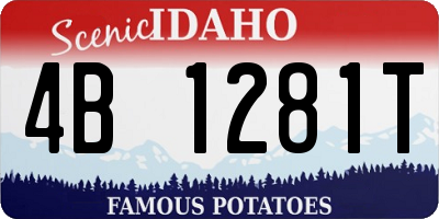 ID license plate 4B1281T