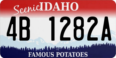 ID license plate 4B1282A