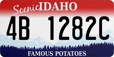 ID license plate 4B1282C