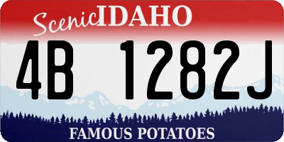 ID license plate 4B1282J