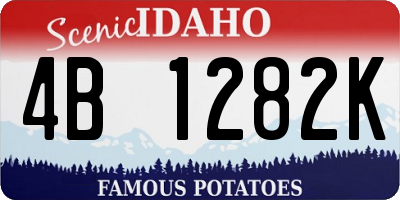 ID license plate 4B1282K