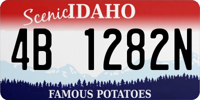 ID license plate 4B1282N