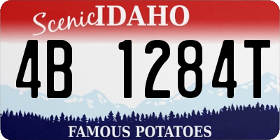 ID license plate 4B1284T