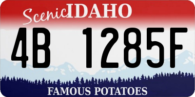 ID license plate 4B1285F