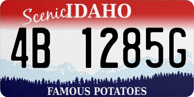 ID license plate 4B1285G