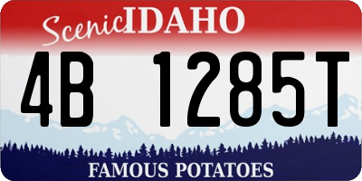 ID license plate 4B1285T