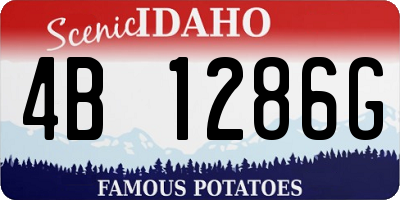 ID license plate 4B1286G