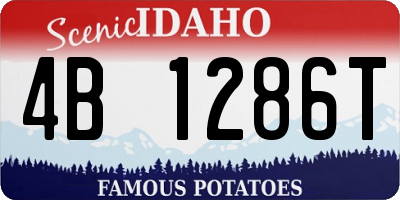 ID license plate 4B1286T