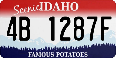 ID license plate 4B1287F