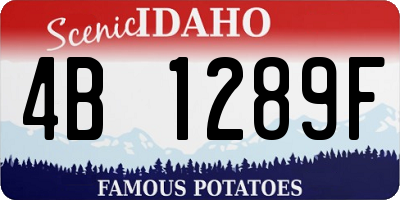 ID license plate 4B1289F
