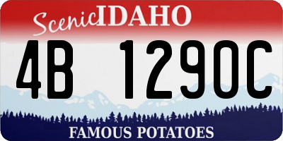 ID license plate 4B1290C