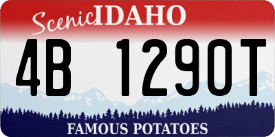 ID license plate 4B1290T