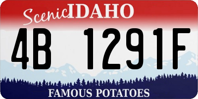 ID license plate 4B1291F