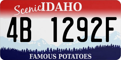ID license plate 4B1292F
