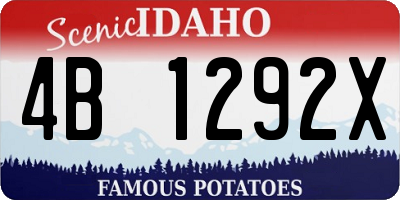 ID license plate 4B1292X