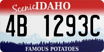 ID license plate 4B1293C