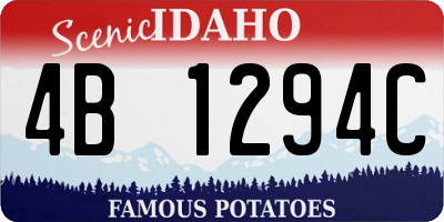 ID license plate 4B1294C