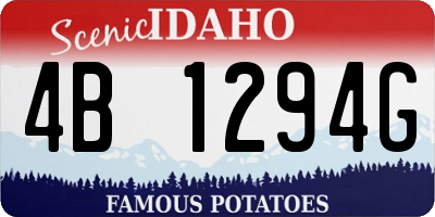 ID license plate 4B1294G