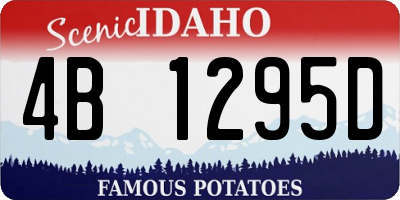 ID license plate 4B1295D
