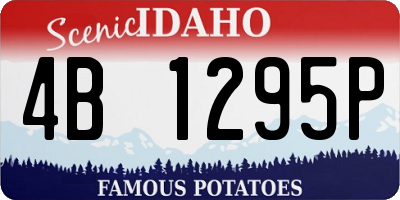 ID license plate 4B1295P
