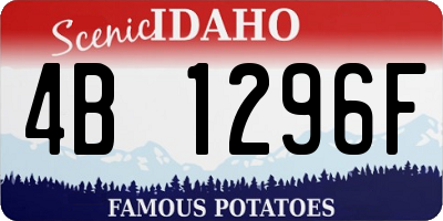 ID license plate 4B1296F