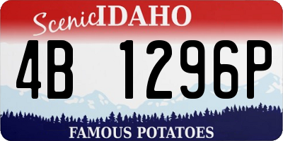 ID license plate 4B1296P