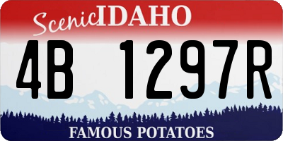 ID license plate 4B1297R