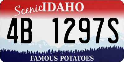 ID license plate 4B1297S
