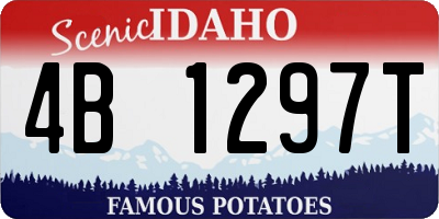 ID license plate 4B1297T